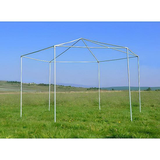 Balta sodo palapinė 2x2x2 m su tinkleliu nuo uodų MultiGarden