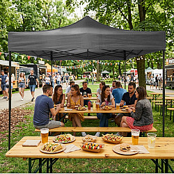 Automatic garden gazebo in grey MultiGarden
