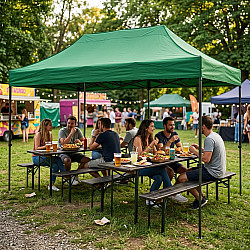 Automatically assembled garden gazebo 3×6 m green MultiGarden