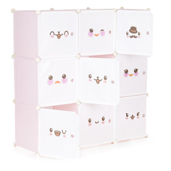 Children's storage cabinet with 9 shelves Vaikų baldai ModernHome