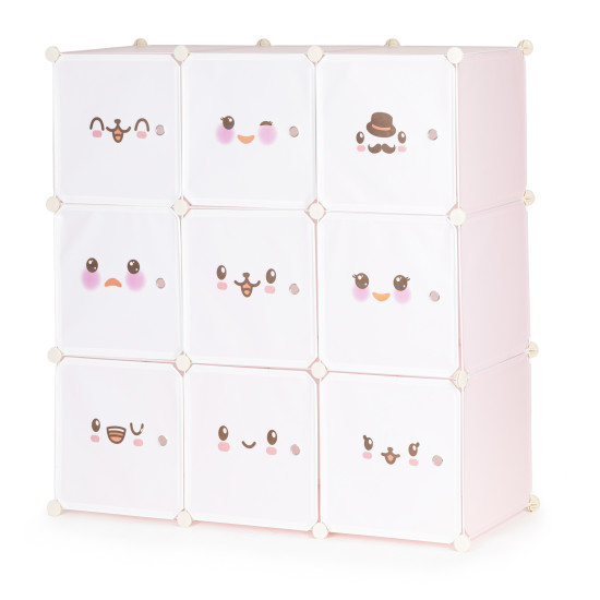 Children's storage cabinet with 9 shelves Vaikų baldai ModernHome