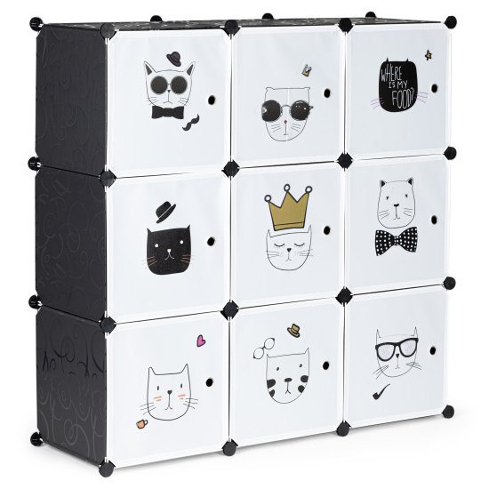 Children's storage cabinet with 9 shelves Vaikų baldai ModernHome