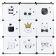 Children's storage cabinet with 9 shelves Vaikų baldai ModernHome