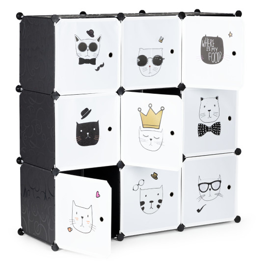Children's storage cabinet with 9 shelves Vaikų baldai ModernHome