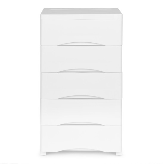 5 lentynų balta komoda Vaikų baldai ModernHome