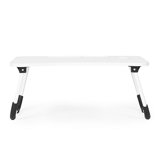 Sulankstomas baltas nešiojamojo kompiuterio stovas-stalelis 60 x 40 cm  ModernHome