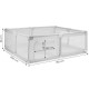Pilkas kūdikių žaidimų aptvaras su kamuoliukais 160 x 200 cm Apsauginiai barjerai ECOTOYS