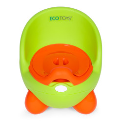 Vaikams skirtas žalias tualetas su nuimamu įdėklu ECOTOYS