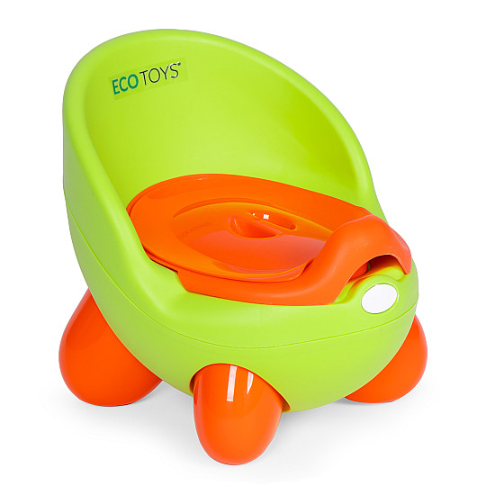 ECOTOYS roheline eemaldatava vooderdisega tualett lastele