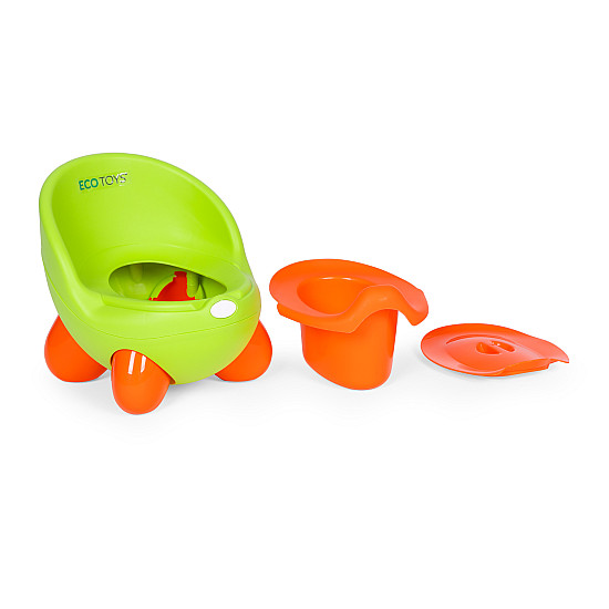 ECOTOYS roheline eemaldatava vooderdisega tualett lastele