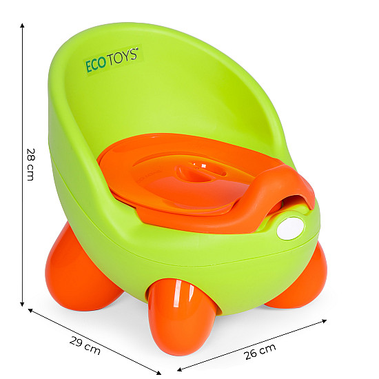 ECOTOYS roheline eemaldatava vooderdisega tualett lastele