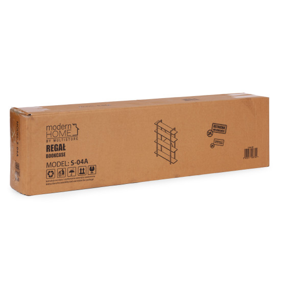 Lentyna metaliniu rėmu svetainei ar biurui, 4 lentynos Lentynos ModernHome