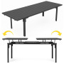 Extendable gray table, 180–240 cm
