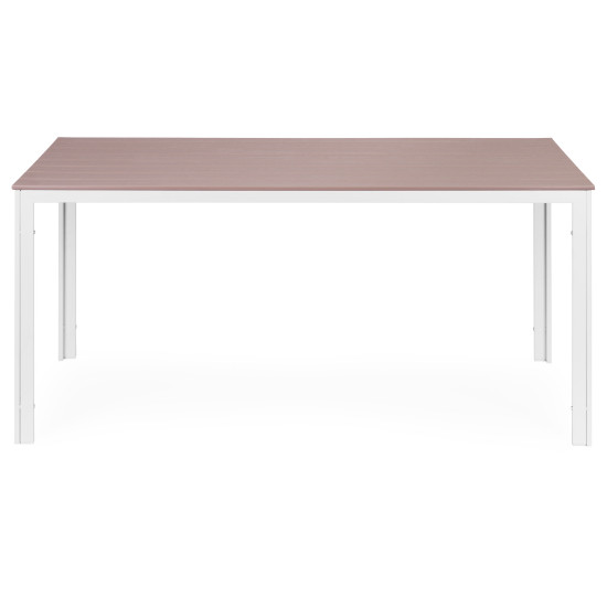 Smėlio spalvos stalas 6 asmenims 156 x 78 cm