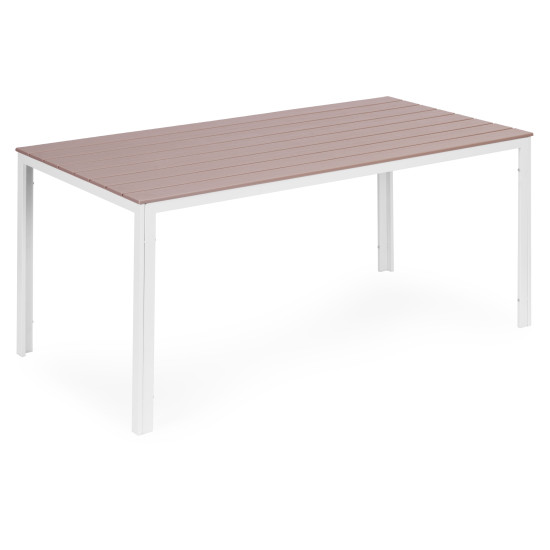 Smėlio spalvos stalas 6 asmenims 156 x 78 cm