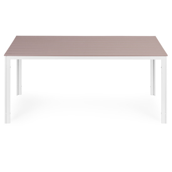 Smėlio spalvos stalas 6 asmenims 156 x 78 cm