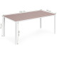 Smėlio spalvos stalas 6 asmenims 156 x 78 cm