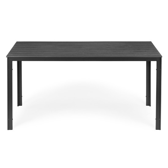 Pilkas 6 vietų sodo stalas 156 x 78 cm