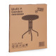Apvalus juodas stalas 80 cm