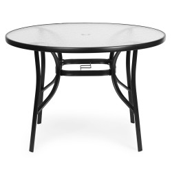 Okrągły szklany stół, 80 cm