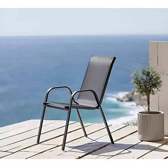 Set of grey garden chairs for terrace MultiGarden