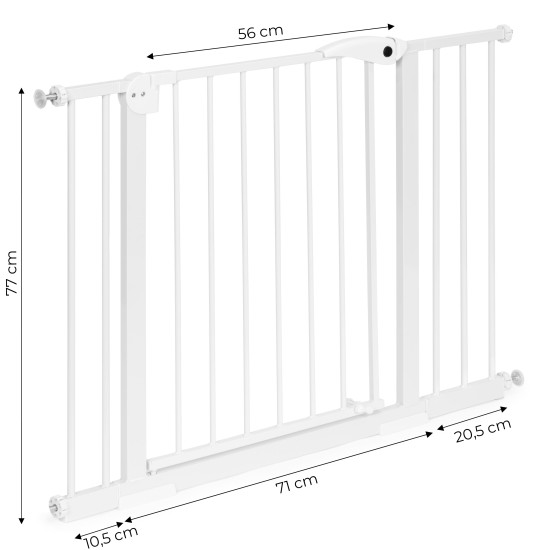 Balti apsauginiai varteliai 74-105 cm Apsauginiai barjerai ECOTOYS