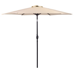Duży parasol w kolorze piaskowym z rączką o średnicy 270 cm