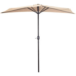 Półścienny parasol tarasowy w kolorze piaskowym, 2,7 m