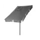 Didelis pilkas stačiakampis sodo skėtis 200 x 130 cm Multigarden