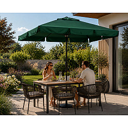 Didelis žalias stačiakampis sodo skėtis 200 x 130 cm Multigarden
