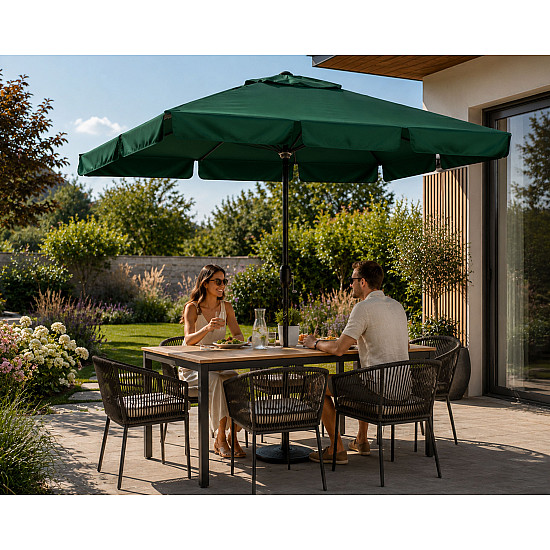 Didelis žalias stačiakampis sodo skėtis 200 x 130 cm Multigarden