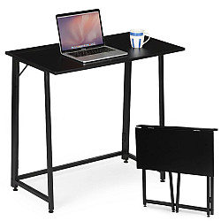 Sulankstomas juodas kompiuterio stalas 80x45 cm ModernHome