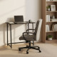 Salokāms melns datora galds 80x45 cm ModernHome