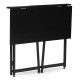 Salokāms melns datora galds 80x45 cm ModernHome