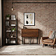 Sulankstomas tamsiai rudas kompiuterio stalas 80x45 cm ModernHome