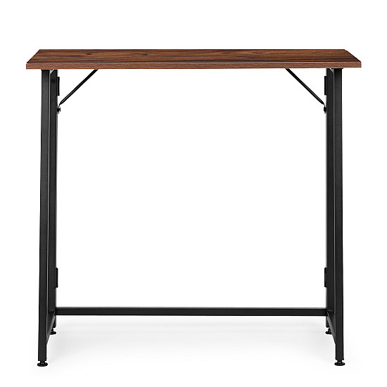 Sulankstomas tamsiai rudas kompiuterio stalas 80x45 cm ModernHome