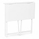 Sulankstomas baltas kompiuterio stalas 80x45 cm ModernHome