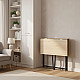 Sulankstomas rusvas kompiuterio stalas 80x45 cm ModernHome