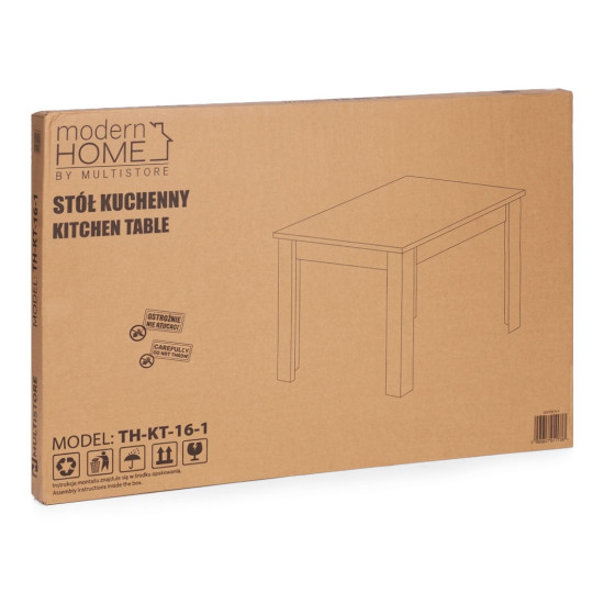 Stačiakampis stalas 4 asmenims 120x80 cm Ąžuolas