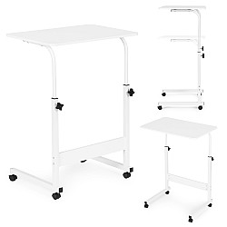 Mobilus baltas nešiojamojo kompiuterio stalas ModernHome