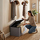 Light grey storage box 111x38 cm