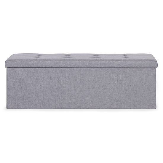Light grey storage box 111x38 cm