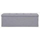 Light grey storage box 111x38 cm