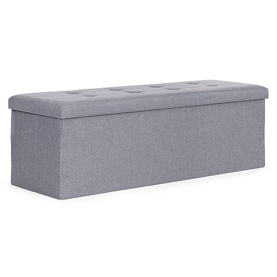 Light grey storage box 111x38 cm