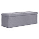 Light grey storage box 111x38 cm