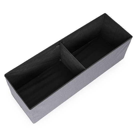 Light grey storage box 111x38 cm