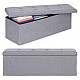 Light grey storage box 111x38 cm