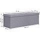 Light grey storage box 111x38 cm
