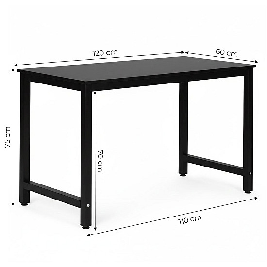 Melna datora/skolas galda 120x60 cm ModernHome