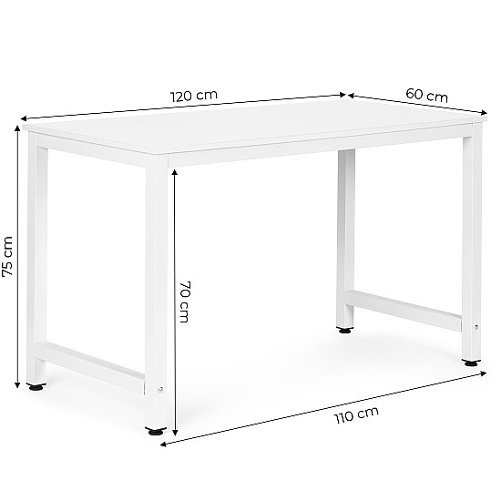 Balts datora/skolas galds 120x60 cm ModernHome